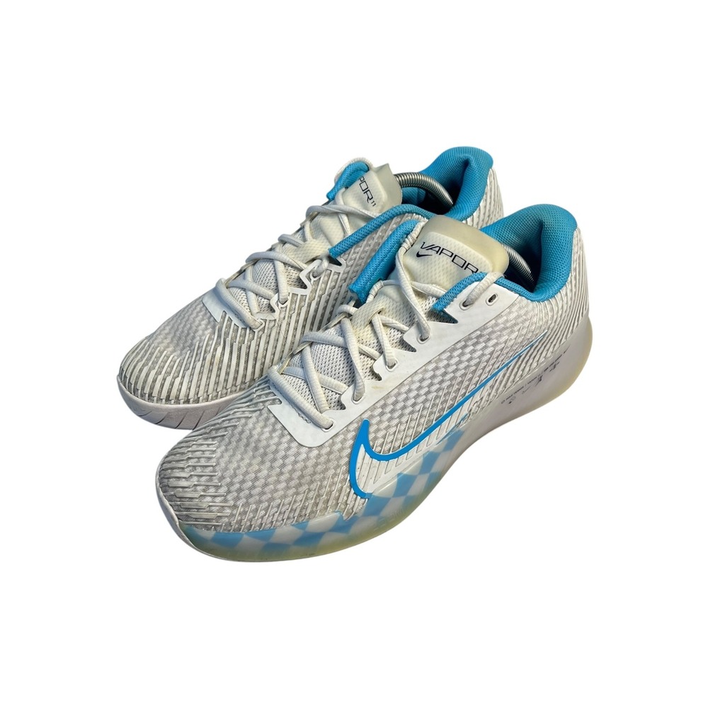 Nike Court Air Zoom Vapor 11 Mens Tennis Shoes White Photo Blue HQ1654-100 10.5